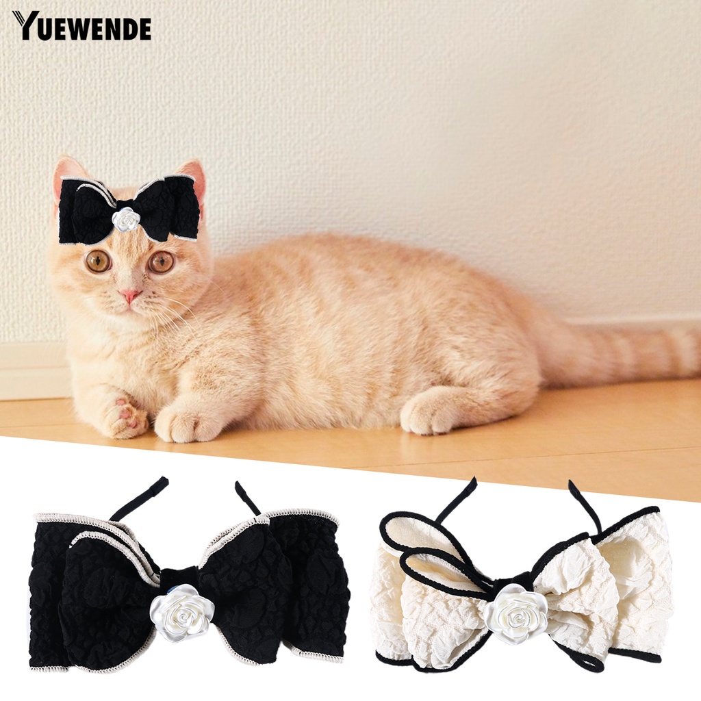 Dây Buộc Tóc Thắt Nơ Bằng Vải Satin Mềm Mại Phong Cách Anh Quốc Cho Thú Cưng YR.T