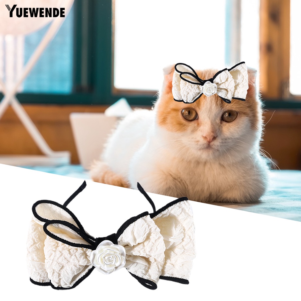 Dây Buộc Tóc Thắt Nơ Bằng Vải Satin Mềm Mại Phong Cách Anh Quốc Cho Thú Cưng YR.T