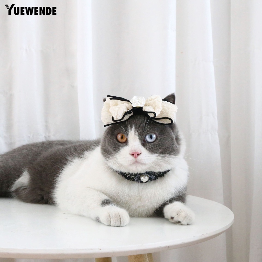 Dây Buộc Tóc Thắt Nơ Bằng Vải Satin Mềm Mại Phong Cách Anh Quốc Cho Thú Cưng YR.T