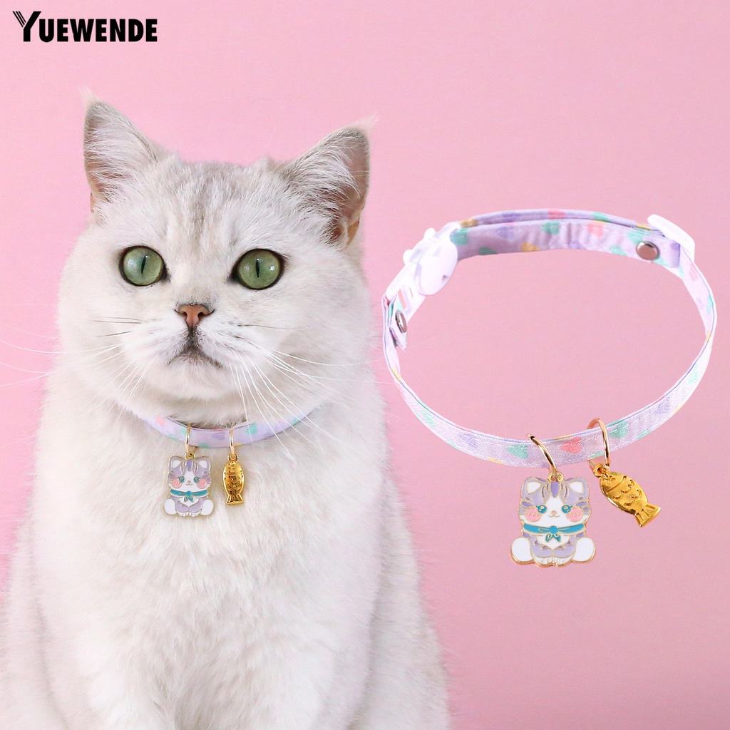 Yr.t Vòng Cổ Hai Lớp Hình Xương Cá Dễ Thương Chống Kẹt Tay Có Thể Điều Chỉnh Dành Cho Thú Cưng