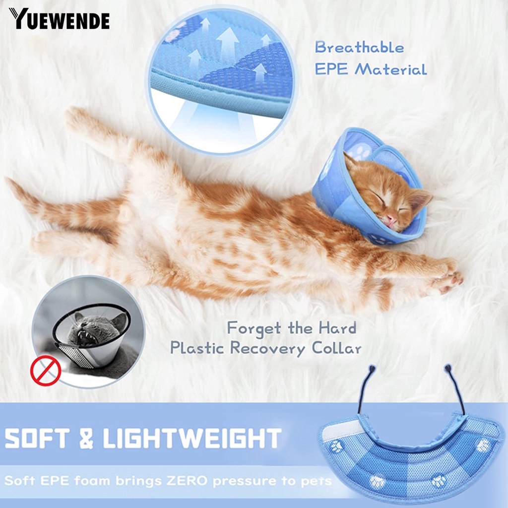 Vòng Cổ Hình Nón Mềm Mại Thoải Mái Thoáng Khí Ngăn Ngừa Lo Âu Mất Có Thể Điều Chỉnh Cho Mèo Cưng