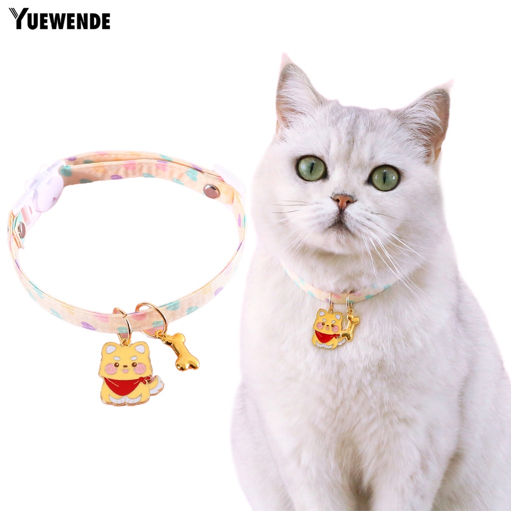 Yr.t Vòng Cổ Hai Lớp Hình Xương Cá Dễ Thương Chống Kẹt Tay Có Thể Điều Chỉnh Dành Cho Thú Cưng