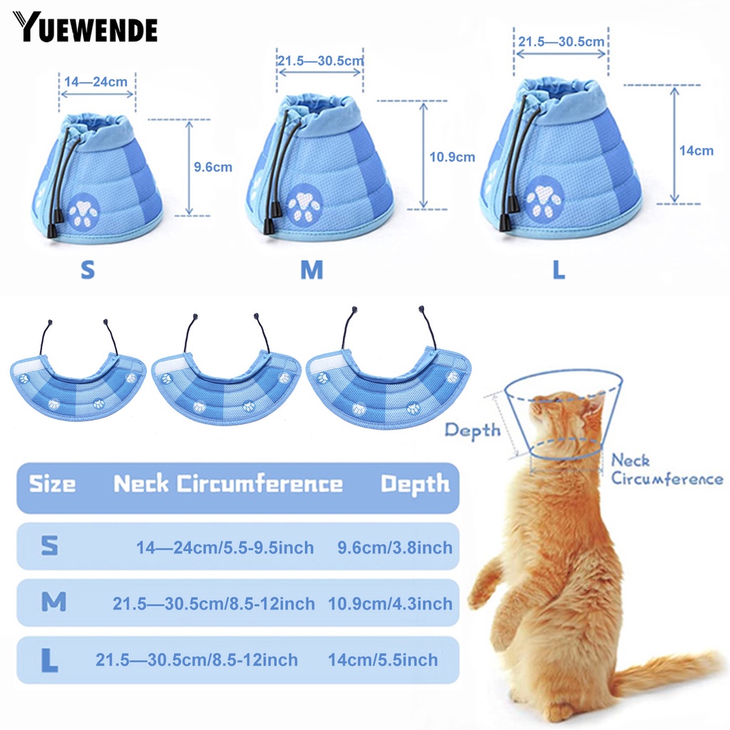 Vòng Cổ Hình Nón Mềm Mại Thoải Mái Thoáng Khí Ngăn Ngừa Lo Âu Mất Có Thể Điều Chỉnh Cho Mèo Cưng