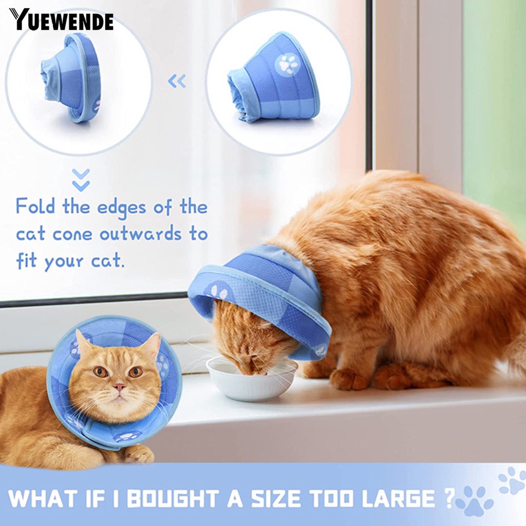 Vòng Cổ Hình Nón Mềm Mại Thoải Mái Thoáng Khí Ngăn Ngừa Lo Âu Mất Có Thể Điều Chỉnh Cho Mèo Cưng