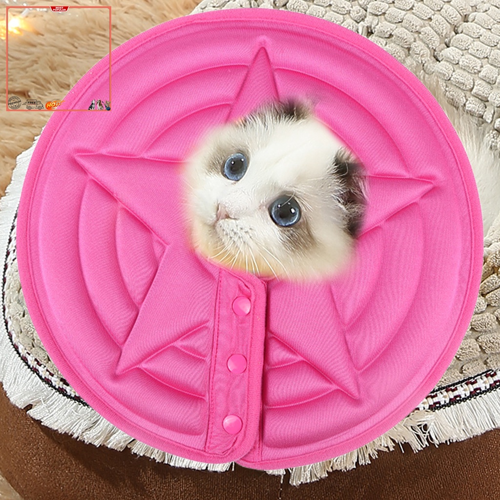 Yr.t Vòng Cổ Bằng EVA Siêu Mềm Thoải Mái Chống Thấm Nước Bảo Vệ Vết Thương Cho Mèo Cưng