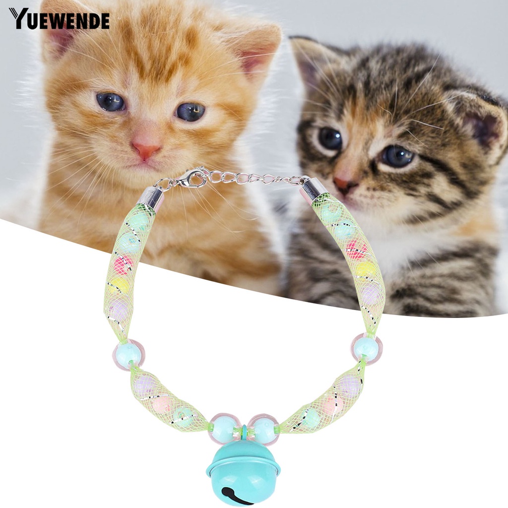 Vòng Cổ Chuỗi Hạt Nhiều Màu Sắc Có Chuông Tùy Chỉnh Kích Thước Dành Cho Chó Nhỏ / Mèo Cưng