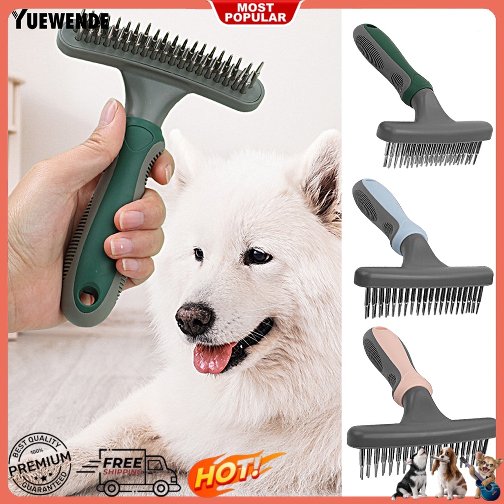 Lược Chải Lông Thú Cưng Hai Hàng Dài Tiết Kiệm Sức Lao Động
