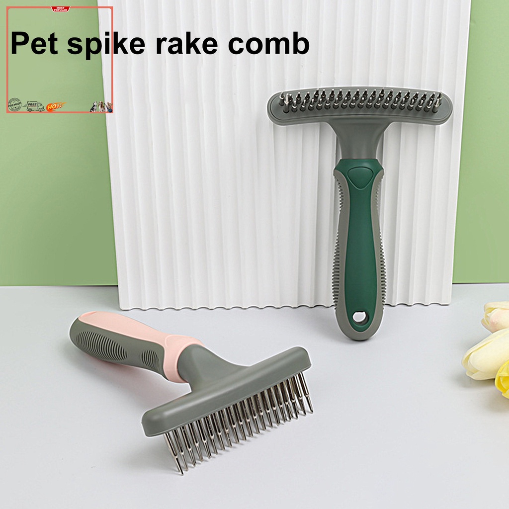 Lược Chải Lông Thú Cưng Hai Hàng Dài Tiết Kiệm Sức Lao Động
