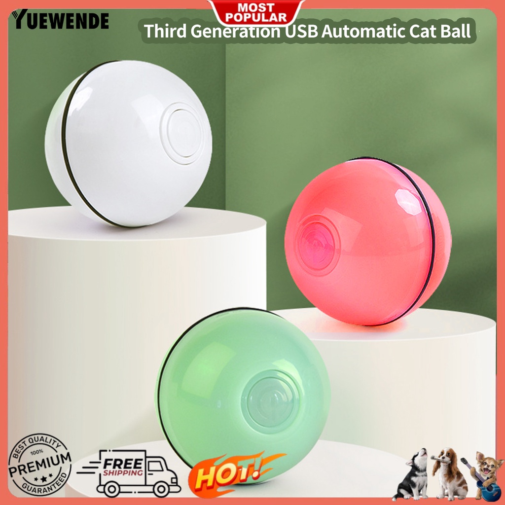 1 Bộ Đồ Chơi Bóng Đèn LED Thay Đổi Hướng Tự Động Sạc Cổng USB Cho Thú Cưng