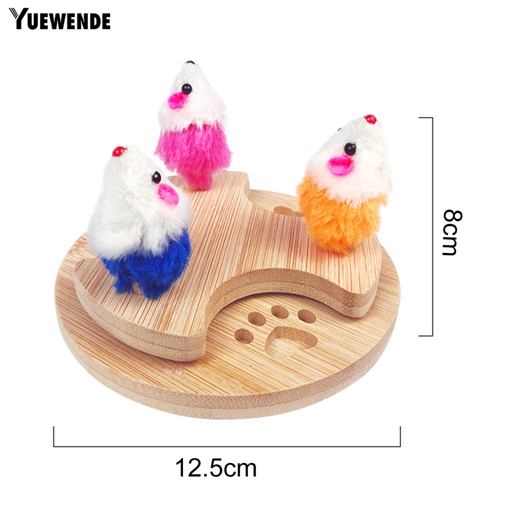 1 Bộ Đồ Chơi Xoay 3 Chuột Nhồi Bông Chống Cắn Chống Trầy Dành Cho Mèo Cưng