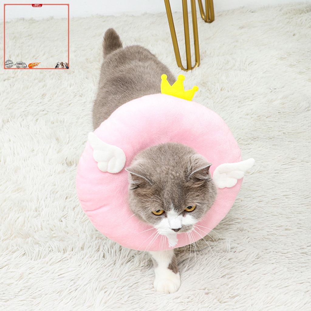 Yr.t Vòng Cổ Bảo Vệ Cho Thú Cưng Bằng Cotton Siêu Mềm Không Phai Màu Thân Thiện Với Làn Da Chống Cắn Dễ Điều Chỉnh Thiết Kế Hoạt