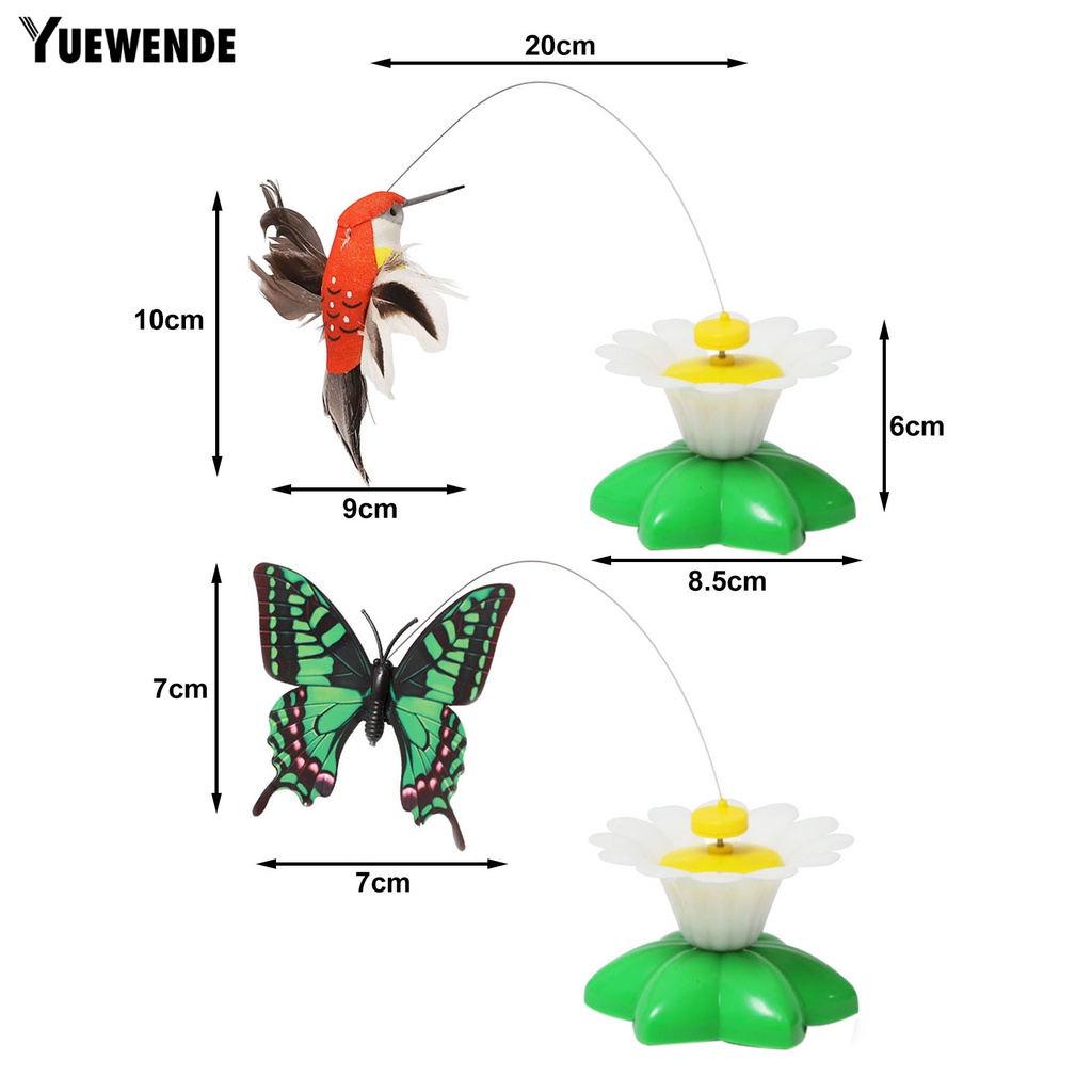 Đồ Chơi Tương Tác Xoay 360 Độ Hình Bướm Và Hoa Cho Mèo Cưng