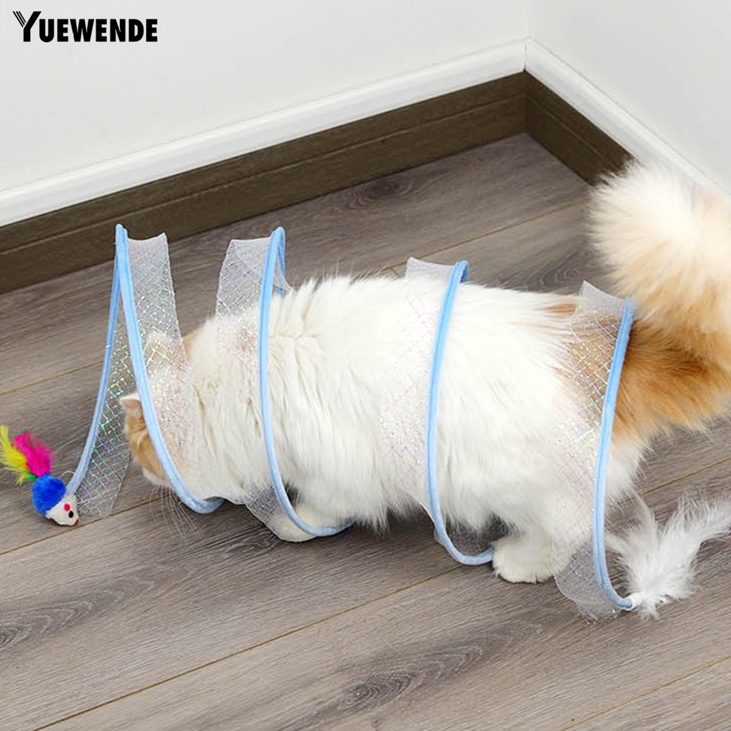 Đồ Chơi Đường Hầm Có Chuông Và Bóng Lông Vũ Vui Nhộn Dành Cho Mèo Cưng