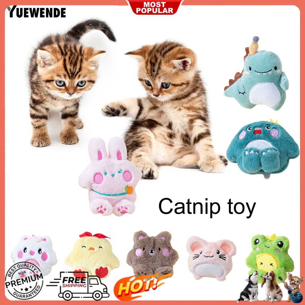 Thú Nhồi Bông Hình Gấu Hoạt Hình Mềm Mại Chống Cắn Cho Mèo Cưng