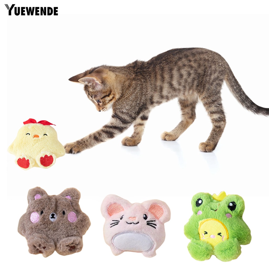 Thú Nhồi Bông Hình Gấu Hoạt Hình Mềm Mại Chống Cắn Cho Mèo Cưng