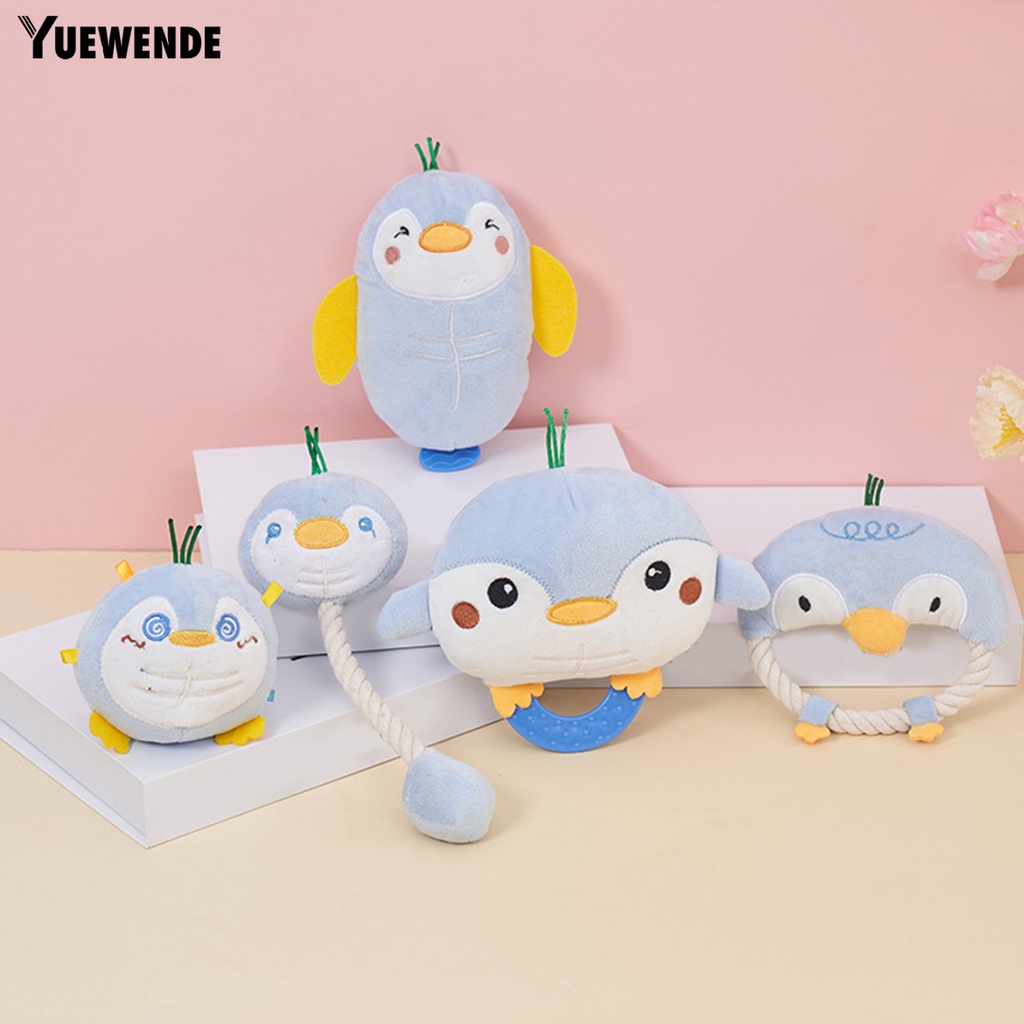 Yr.t Đồ Chơi Nhồi Bông Nhẹ Nhàng Mềm Mại Chống Rơi Phát Ra Âm Thanh Hình Chim Cánh Cụt Hoạt Hình Đáng Yêu
