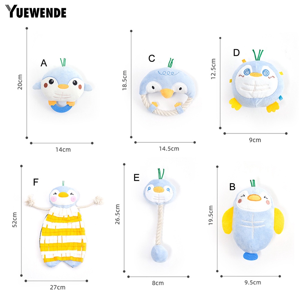 Yr.t Đồ Chơi Nhồi Bông Nhẹ Nhàng Mềm Mại Chống Rơi Phát Ra Âm Thanh Hình Chim Cánh Cụt Hoạt Hình Đáng Yêu