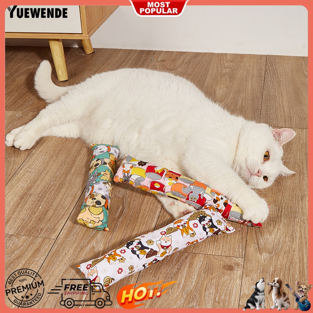 Yr.t Đồ Chơi Bắt Mắt Mềm Mại Chống Cắn In Họa Tiết Hoạt Hình Dành Cho Mèo Cưng