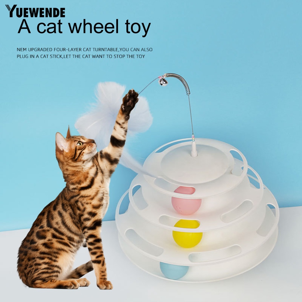 Yr.t Đồ Chơi Tích Hợp Bóng Tháo Rời Được 3 Lớp Cho Mèo Cưng