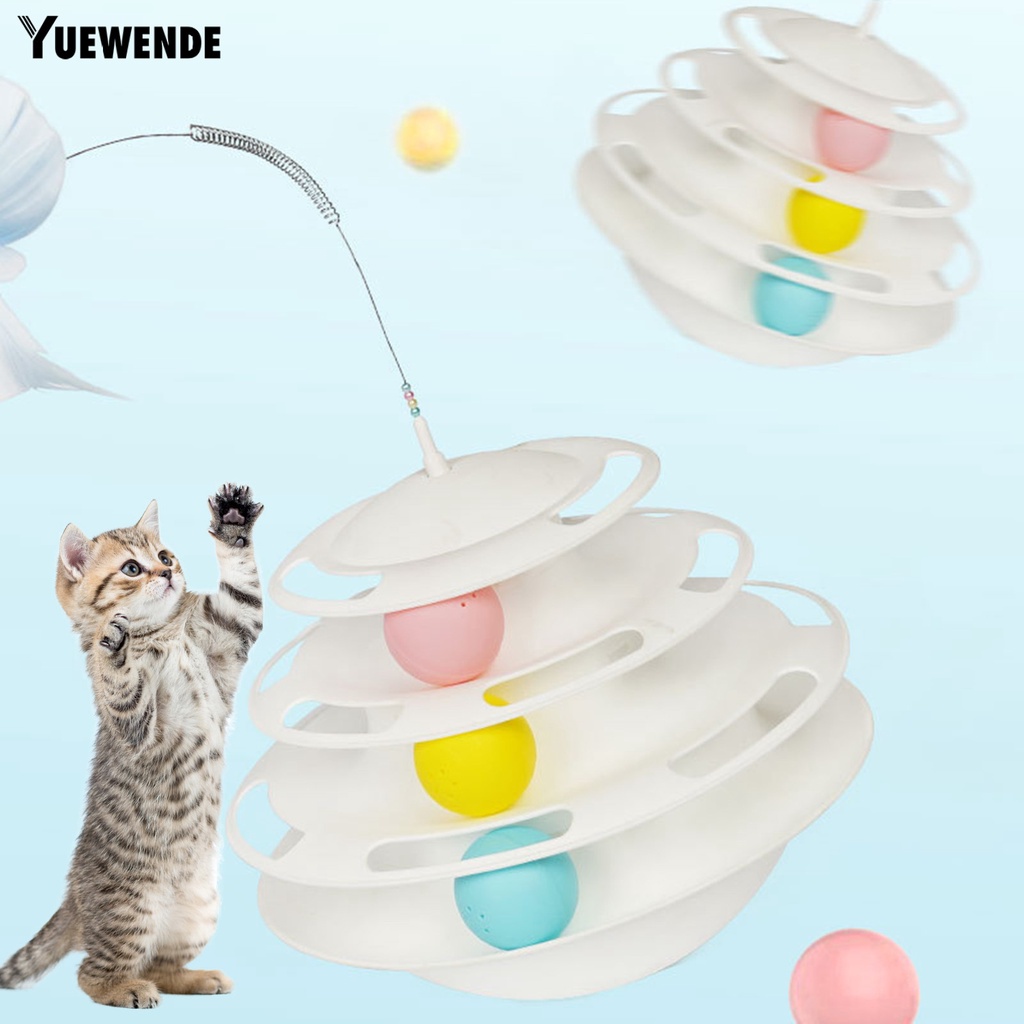 Yr.t Đồ Chơi Tích Hợp Bóng Tháo Rời Được 3 Lớp Cho Mèo Cưng