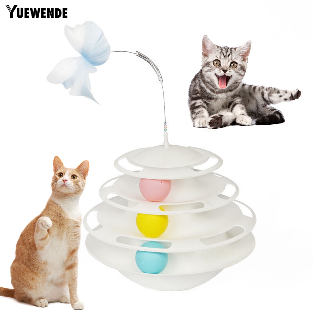Yr.t Đồ Chơi Tích Hợp Bóng Tháo Rời Được 3 Lớp Cho Mèo Cưng