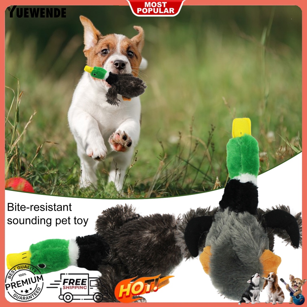 Bộ 2 Vịt Nhồi Bông Có Tiếng Kêu Kiểu Hoạt Hình Cho Thú Cưng