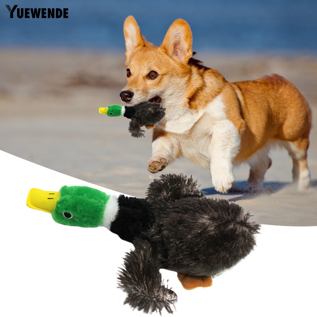 Bộ 2 Vịt Nhồi Bông Có Tiếng Kêu Kiểu Hoạt Hình Cho Thú Cưng