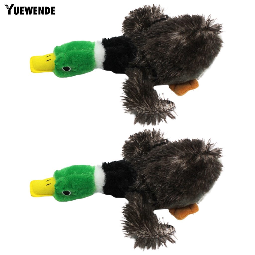 Bộ 2 Vịt Nhồi Bông Có Tiếng Kêu Kiểu Hoạt Hình Cho Thú Cưng
