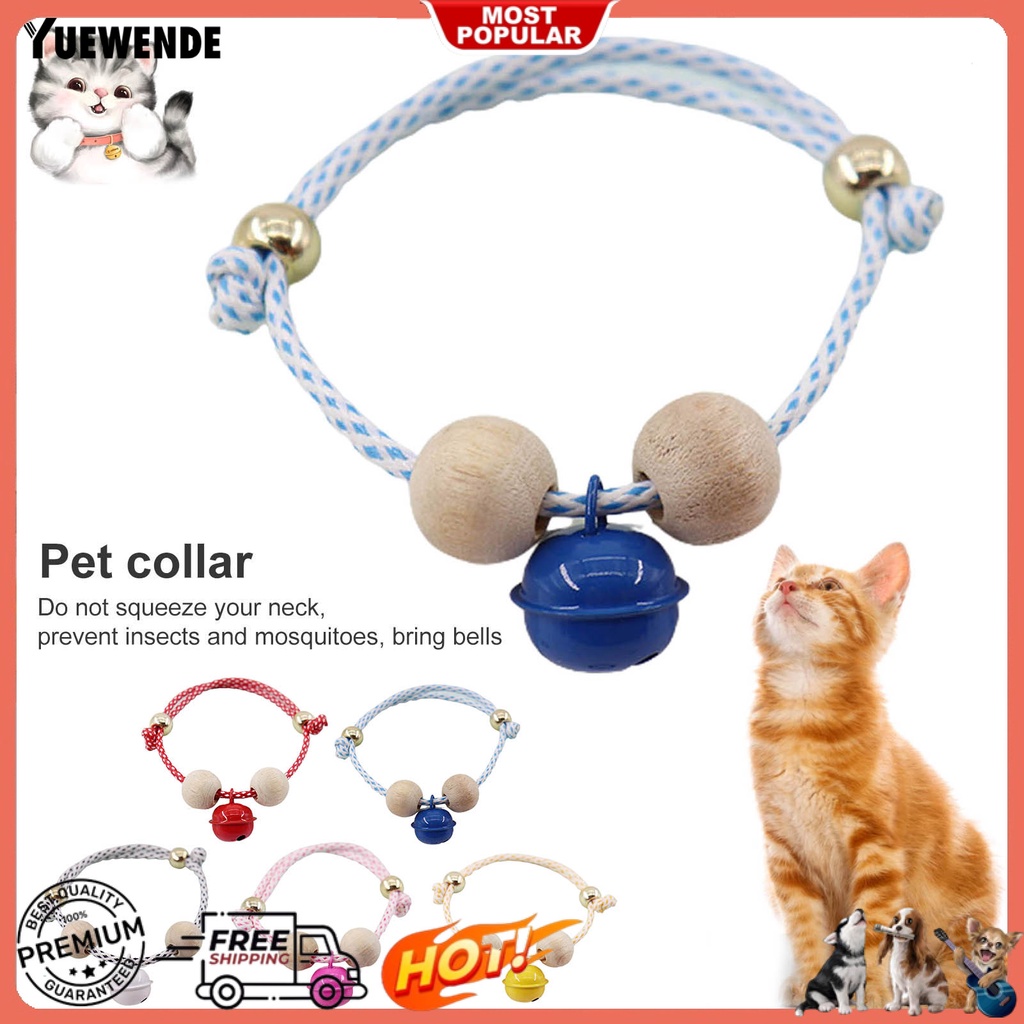 Vòng Cổ Chấm Bi Chống Bọ Chét Có Thể Điều Chỉnh Gắn Chuông Tiện Dụng Cho Mèo Cưng