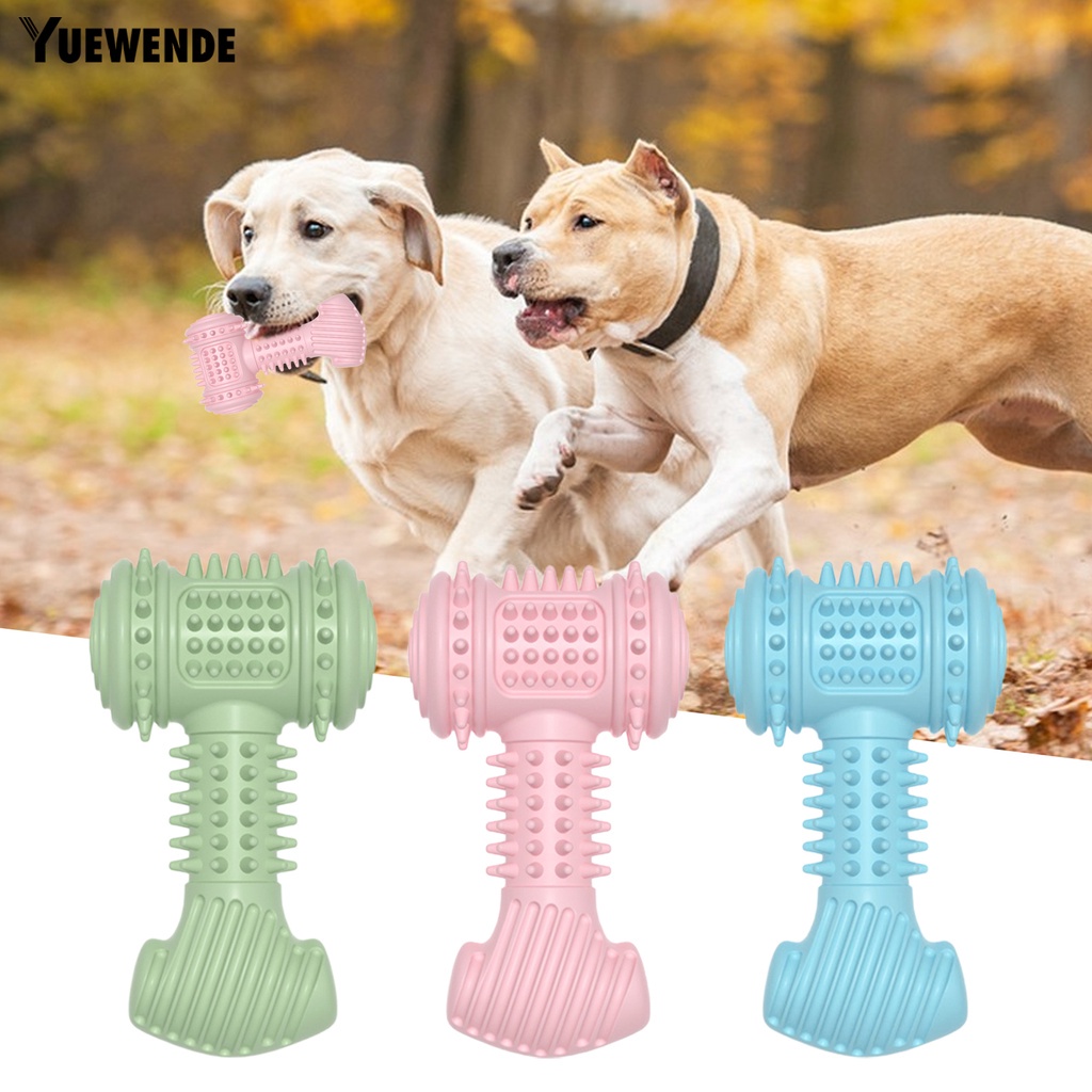Đồ Chơi Nhai Gặm Giảm Căng Thẳng Hình Búa TPR Màu Trơn Chống Rơi Dễ Vệ Sinh Cho Cún Cưng