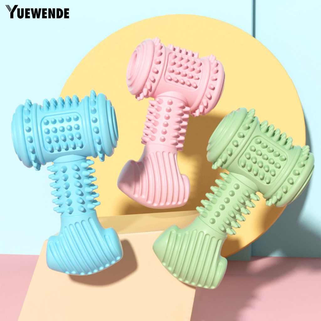 Đồ Chơi Nhai Gặm Giảm Căng Thẳng Hình Búa TPR Màu Trơn Chống Rơi Dễ Vệ Sinh Cho Cún Cưng