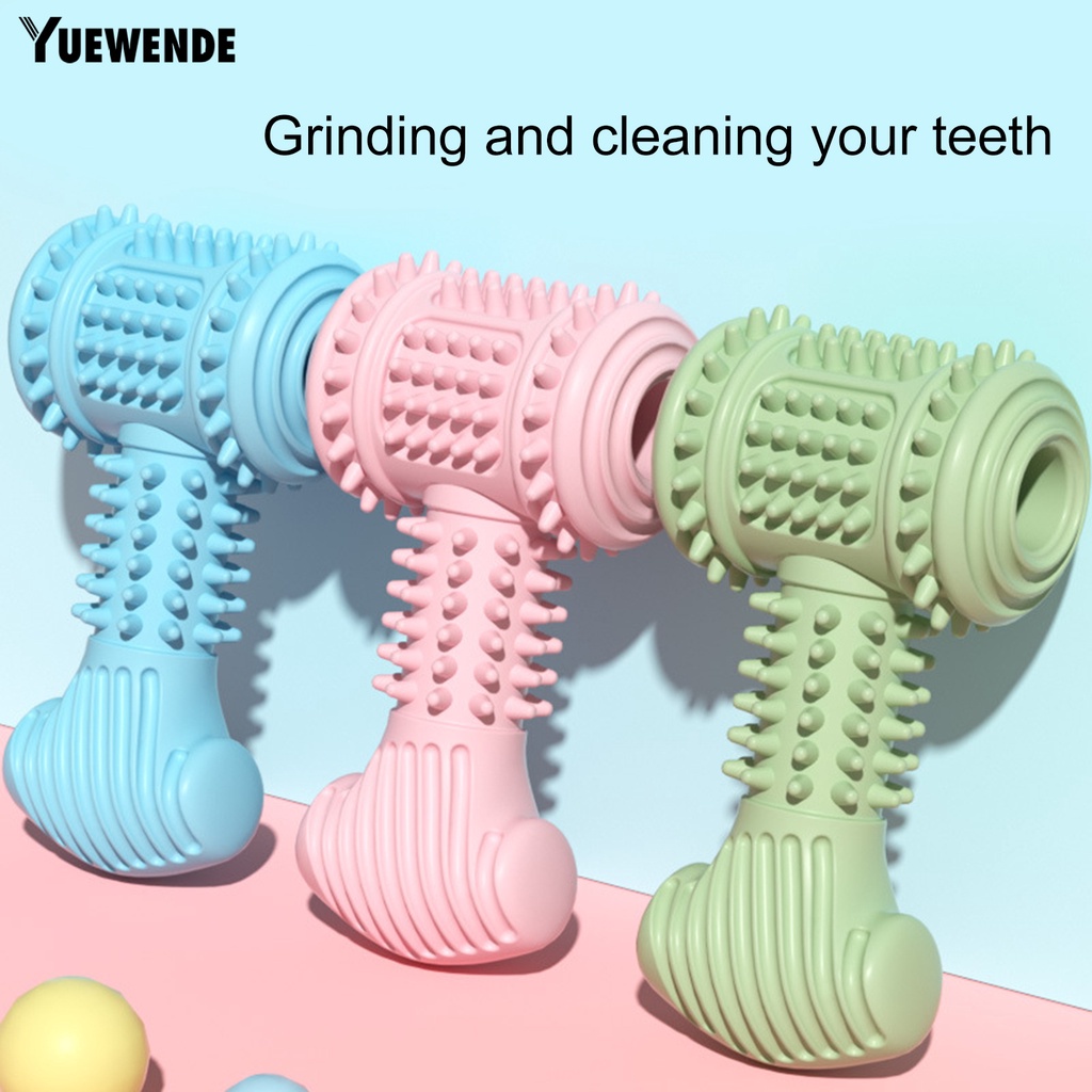 Đồ Chơi Nhai Gặm Giảm Căng Thẳng Hình Búa TPR Màu Trơn Chống Rơi Dễ Vệ Sinh Cho Cún Cưng