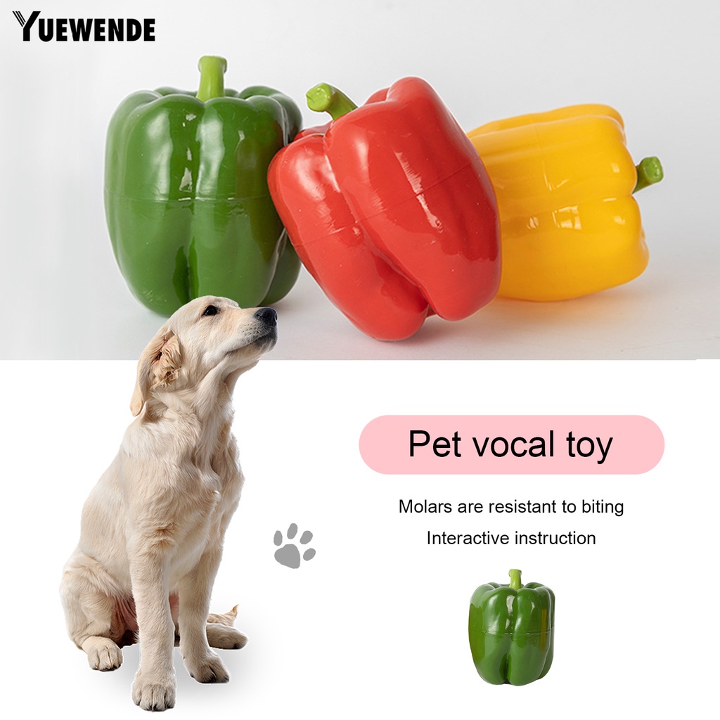 Đồ Chơi Nhai Hình Quả Ớt Nhiều Màu Sắc Tích Hợp Tiếng Kêu Vui Nhộn Cho Thú Cưng