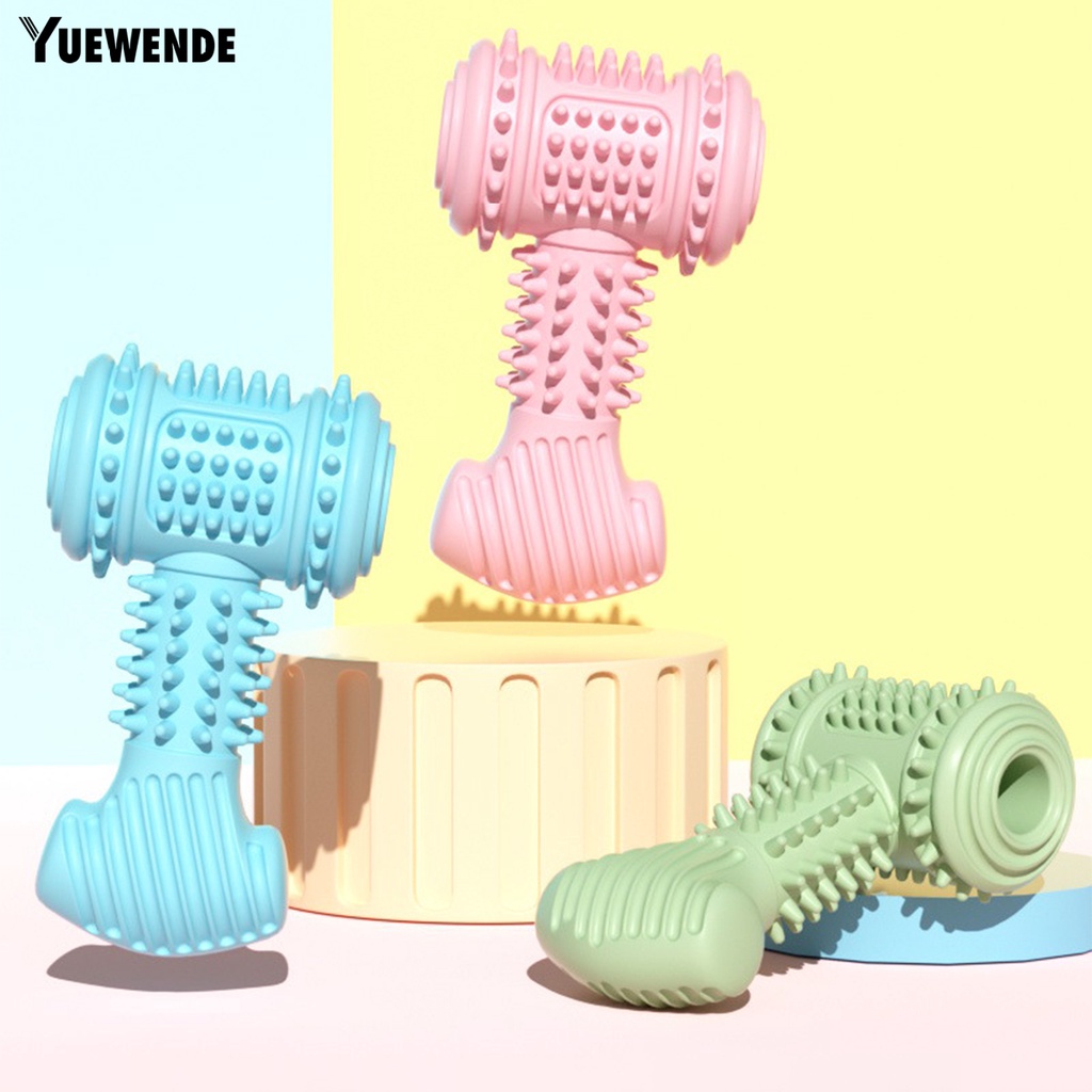 Đồ Chơi Nhai Gặm Giảm Căng Thẳng Hình Búa TPR Màu Trơn Chống Rơi Dễ Vệ Sinh Cho Cún Cưng