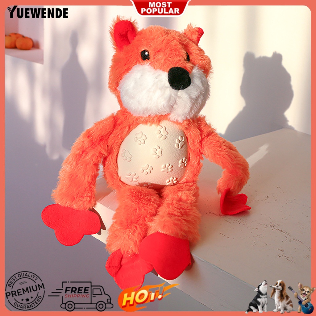 Yr.t Đồ Chơi Nhai Hình Cáo Chân Dài Nhồi Bông Mềm Mại Chống Cắn Tương Tác Có Âm Thanh Vui Nhộn Cho Cún Cưng