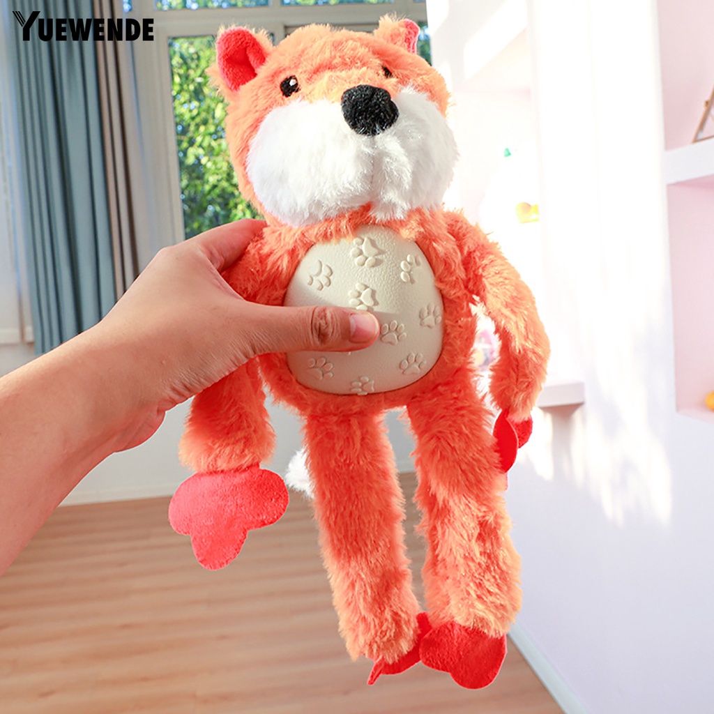 Yr.t Đồ Chơi Nhai Hình Cáo Chân Dài Nhồi Bông Mềm Mại Chống Cắn Tương Tác Có Âm Thanh Vui Nhộn Cho Cún Cưng