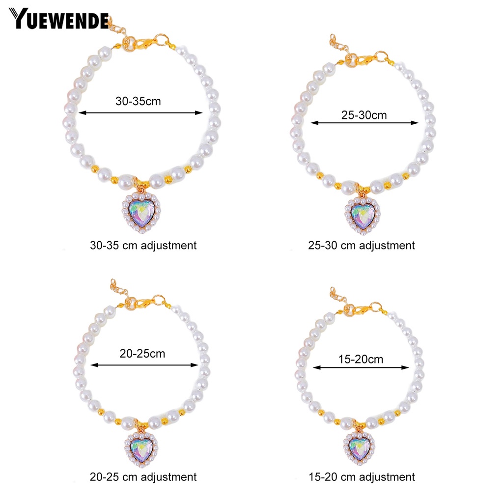 Yr.t Vòng Cổ Ngọc Trai Nhân Tạo Siêu Nhẹ Không Gây Kích Ứng Có Khóa Tôm Hùm Bằng Nhựa Resin Cho Thú Cưng