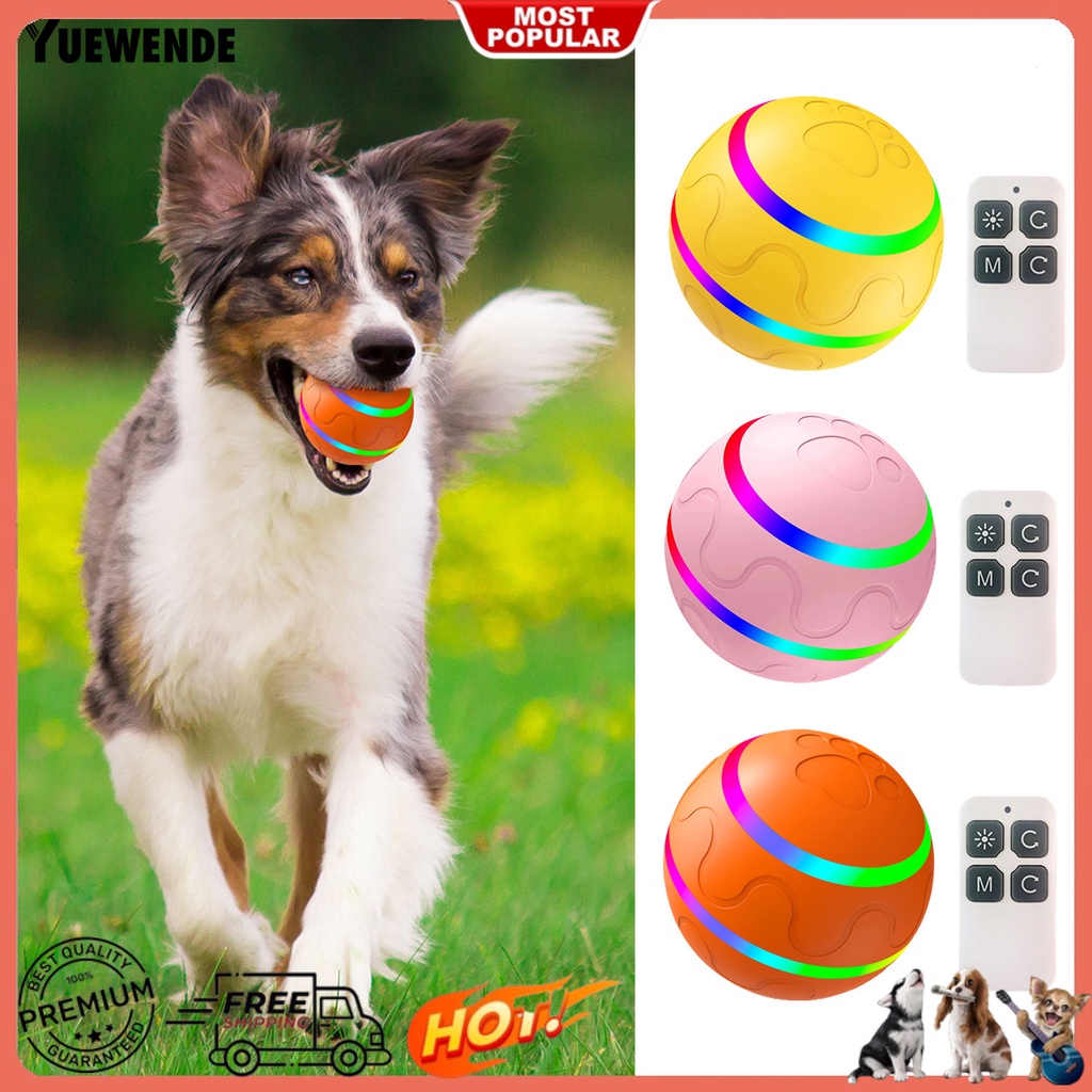 Đồ Chơi Bóng Xoay Tự Động Chống Cắn Chống Thấm Nước Có Thể Sạc Lại Bằng Cổng USB Và Điều Khiển Từ Xa Màu Sắc Dành Cho Cún Cưng