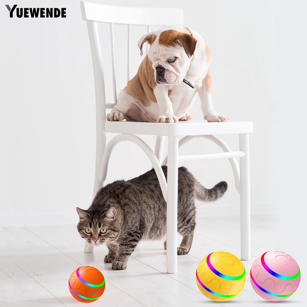 Đồ Chơi Bóng Xoay Tự Động Chống Cắn Chống Thấm Nước Có Thể Sạc Lại Bằng Cổng USB Và Điều Khiển Từ Xa Màu Sắc Dành Cho Cún Cưng