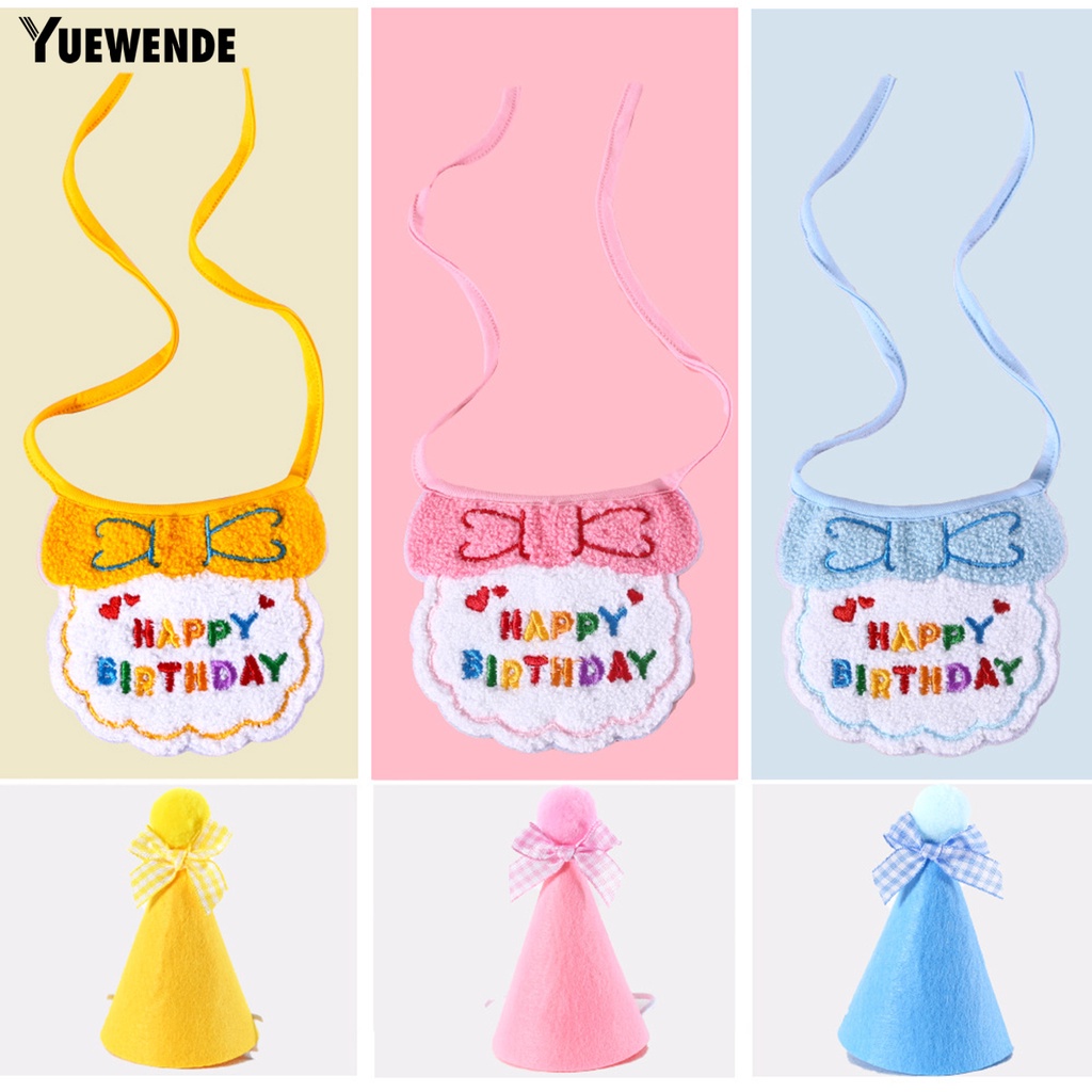 Yr.t 1 Bộ Yếm Siêu Mềm Chống Mài Mòn Chủ Đề Sinh Nhật Cho Thú Cưng