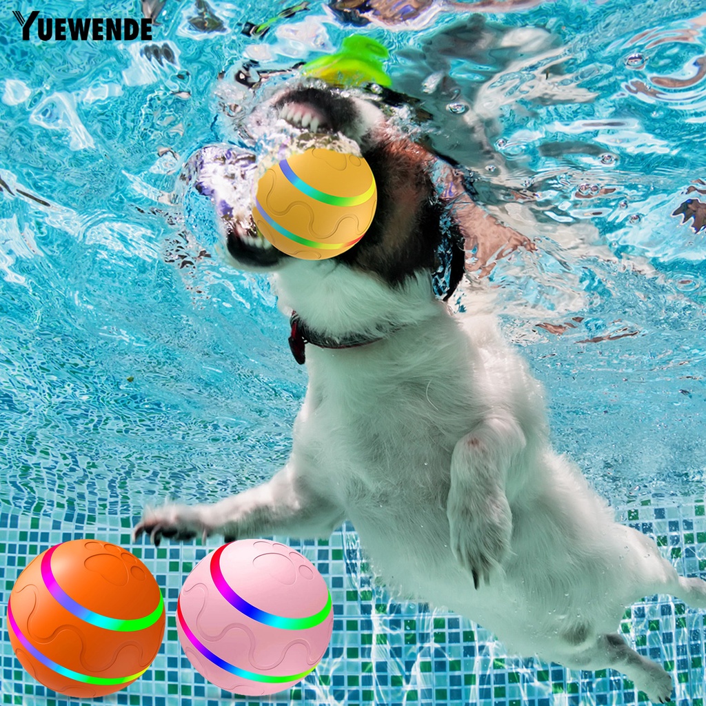 Đồ Chơi Bóng Xoay Tự Động Chống Cắn Chống Thấm Nước Có Thể Sạc Lại Bằng Cổng USB Và Điều Khiển Từ Xa Màu Sắc Dành Cho Cún Cưng