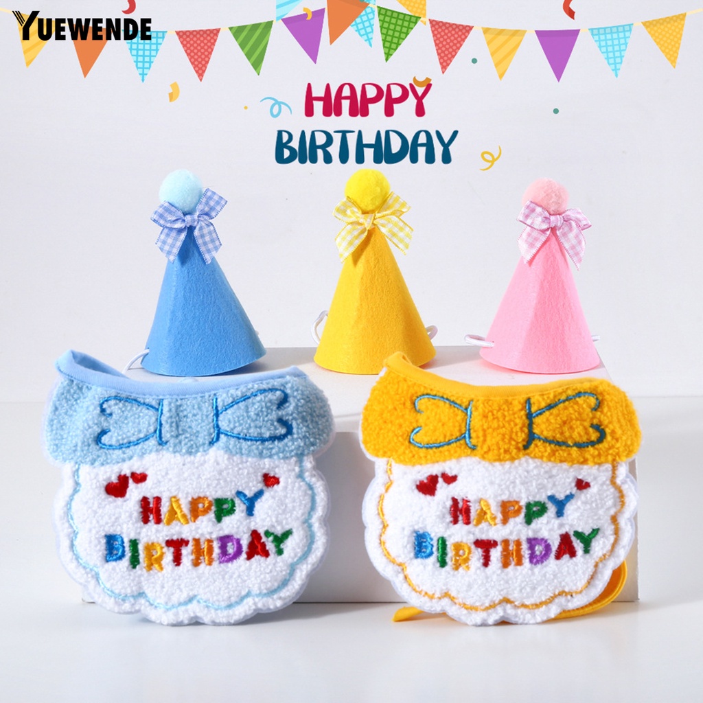 Yr.t 1 Bộ Yếm Siêu Mềm Chống Mài Mòn Chủ Đề Sinh Nhật Cho Thú Cưng