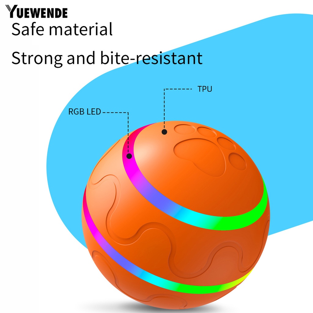Đồ Chơi Bóng Xoay Tự Động Chống Cắn Chống Thấm Nước Có Thể Sạc Lại Bằng Cổng USB Và Điều Khiển Từ Xa Màu Sắc Dành Cho Cún Cưng