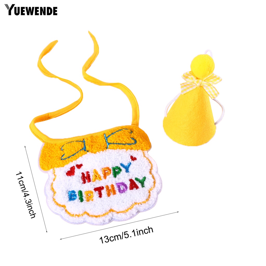 Yr.t 1 Bộ Yếm Siêu Mềm Chống Mài Mòn Chủ Đề Sinh Nhật Cho Thú Cưng