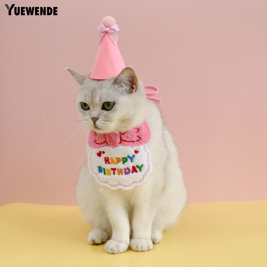 Yr.t 1 Bộ Yếm Siêu Mềm Chống Mài Mòn Chủ Đề Sinh Nhật Cho Thú Cưng
