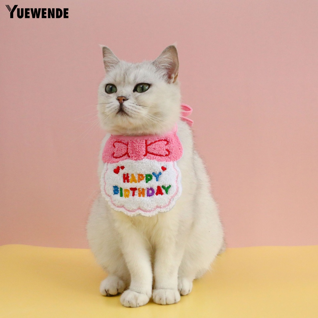Yr.t 1 Bộ Yếm Siêu Mềm Chống Mài Mòn Chủ Đề Sinh Nhật Cho Thú Cưng