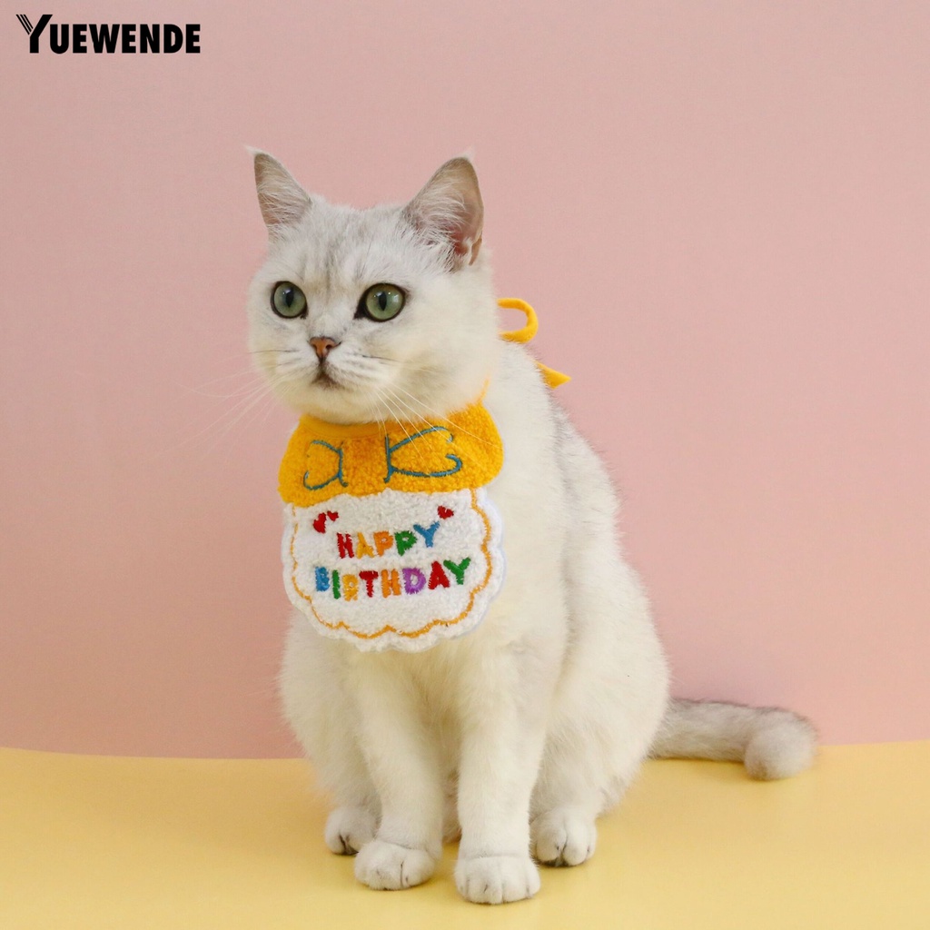 Yr.t 1 Bộ Yếm Siêu Mềm Chống Mài Mòn Chủ Đề Sinh Nhật Cho Thú Cưng