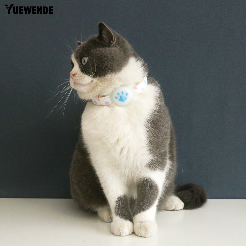 Bộ Vòng Cổ Chống Thất Lạc Cho Thú Cưng Bằng Silicon Màu Dạ Quang Có Thể Điều Chỉnh Kích Cỡ 1 Bộ