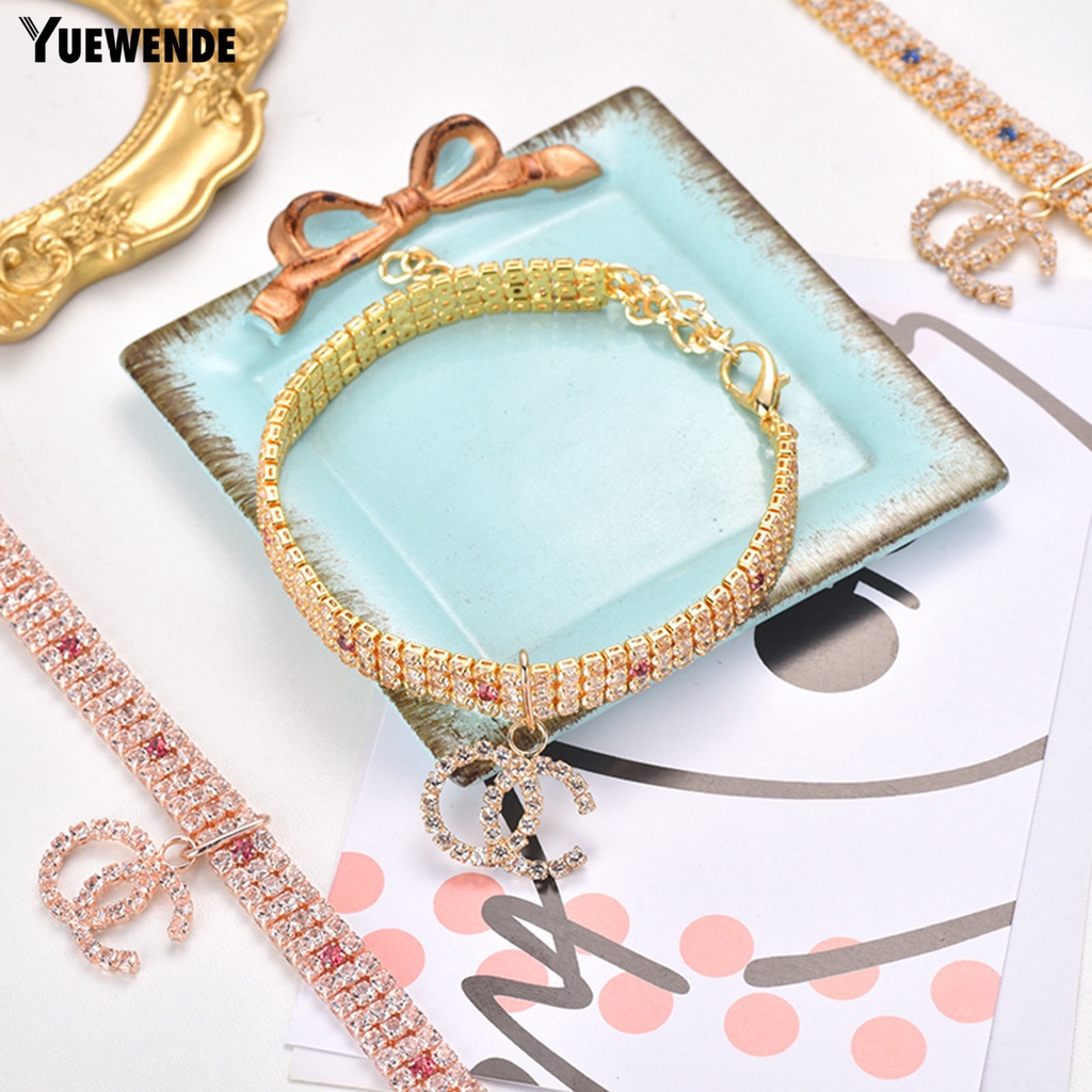 Vòng Cổ Đính Đá Lấp Lánh YR.T Có Khóa Tôm Hùm Màu Sắc Thân Thiện Với Da Cho Thú Cưng Chụp Ảnh