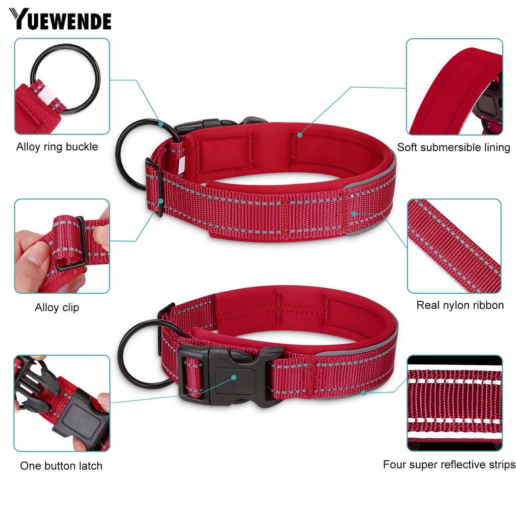 Vòng Cổ Phản Quang Chống Cắn Thoáng Khí An Toàn Dành Cho Thú Cưng
